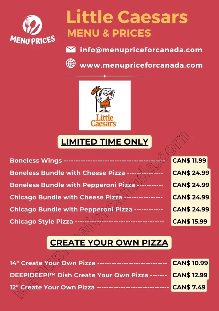 Little caesars menu canada