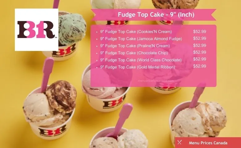 Baskin Robbins Menu